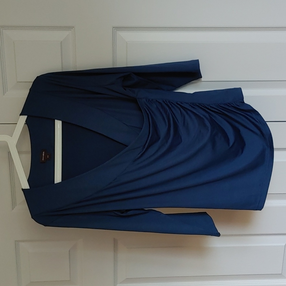 Danier US M Cross Over Top in Teal Blue
